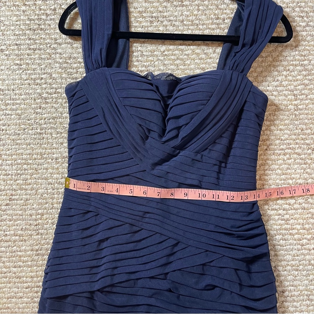 Xscape Navy Cocktail Dress - Picture 6 of 10